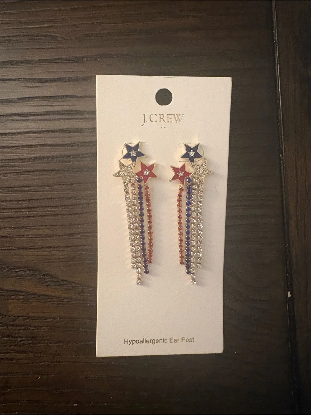 NEW J. Crew Star Chain Drop Earrings
